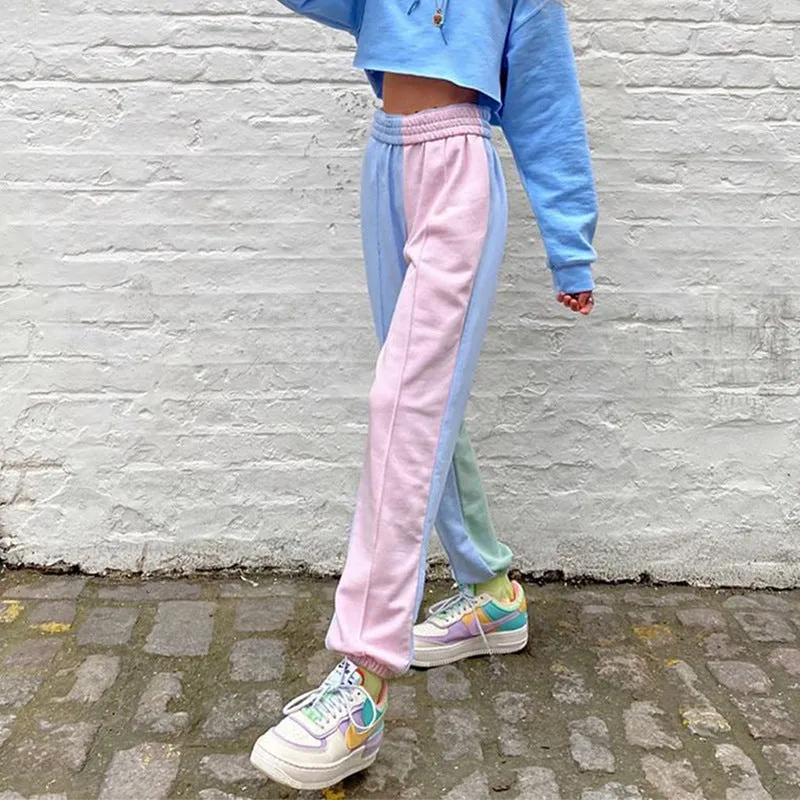 [ @izabela_zabielska ] "PASTEL MACARON COLOR BLOCK CASUAL" PANTS D052610