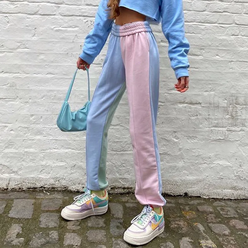[ @izabela_zabielska ] "PASTEL MACARON COLOR BLOCK CASUAL" PANTS D052610