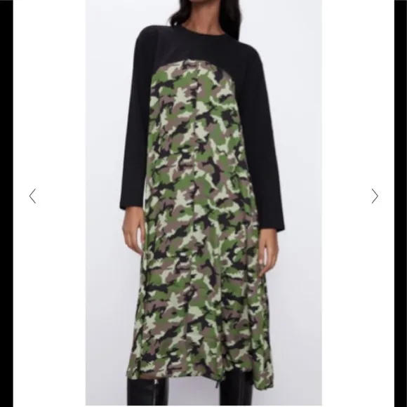🤩 NWT Zara Women's Multicolor Midi Dress Size Small