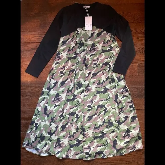 🤩 NWT Zara Women's Multicolor Midi Dress Size Small