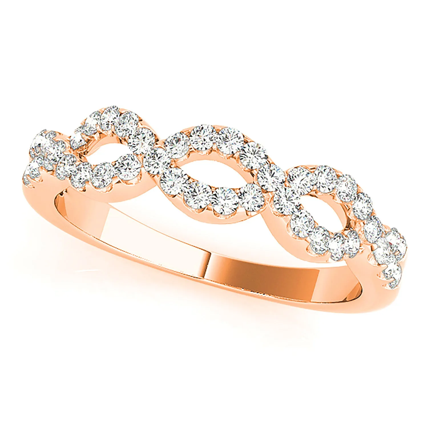 0.40 ct Round Diamond Open Twist Ring