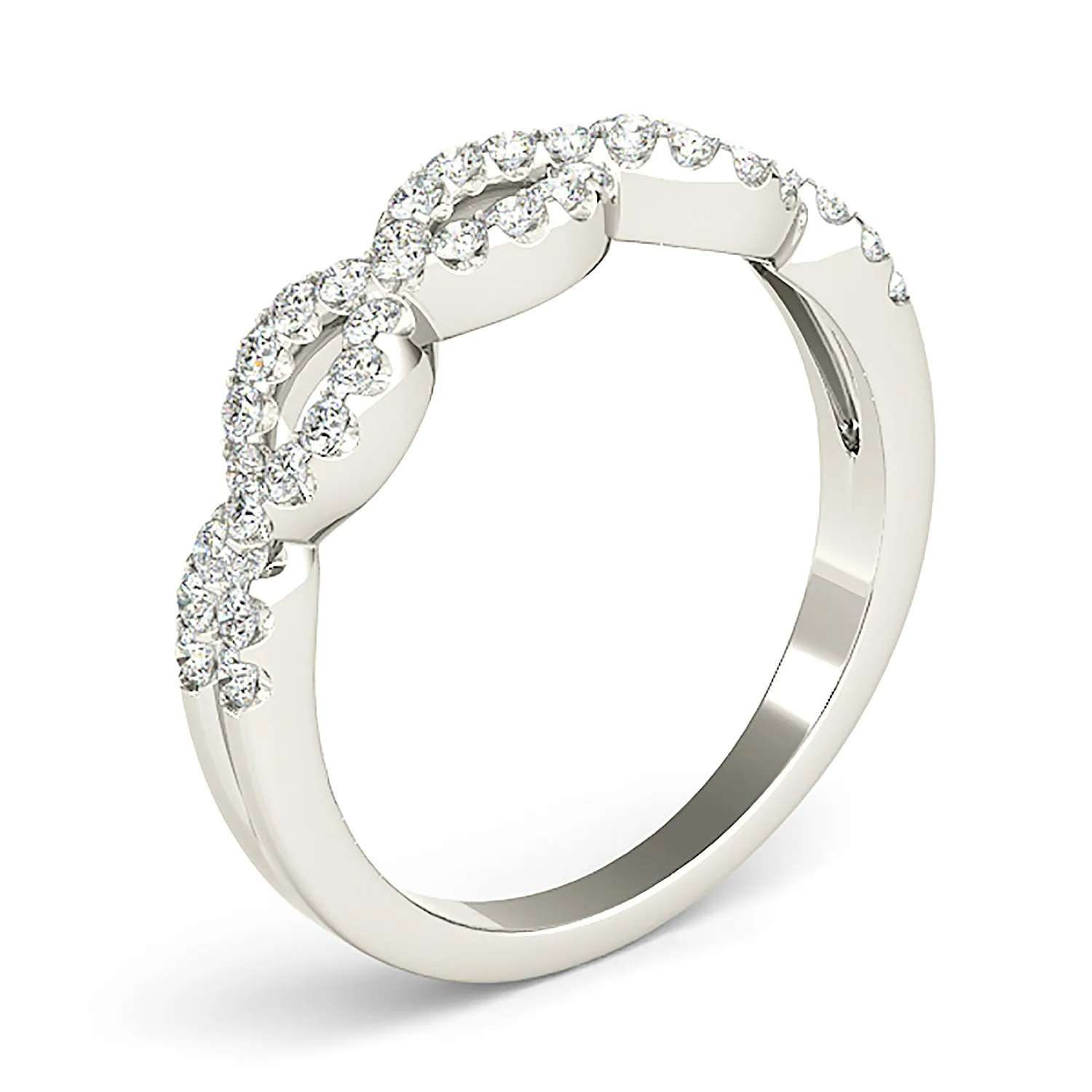 0.40 ct Round Diamond Open Twist Ring