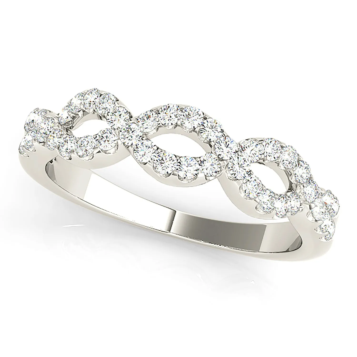 0.40 ct Round Diamond Open Twist Ring