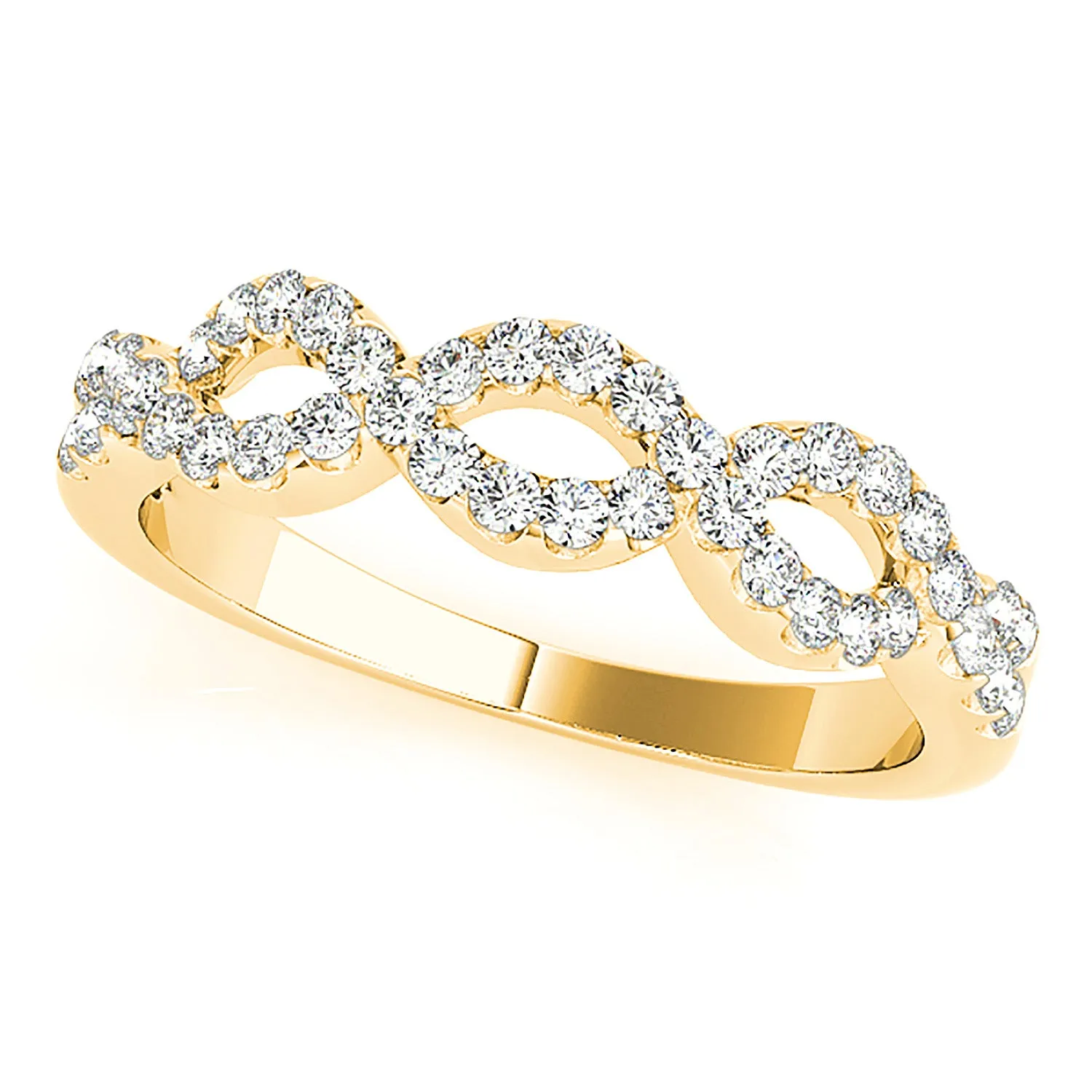 0.40 ct Round Diamond Open Twist Ring
