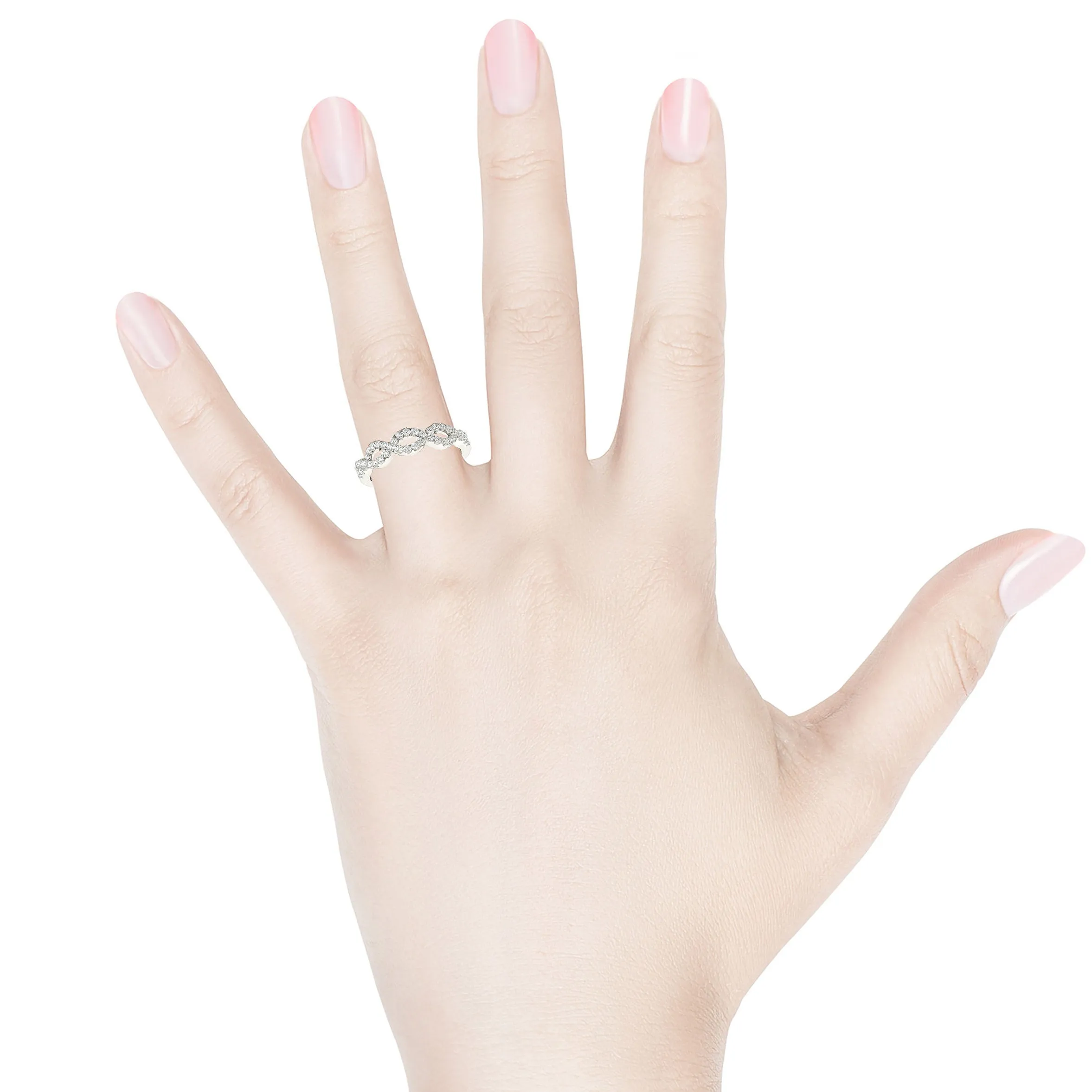 0.40 ct Round Diamond Open Twist Ring