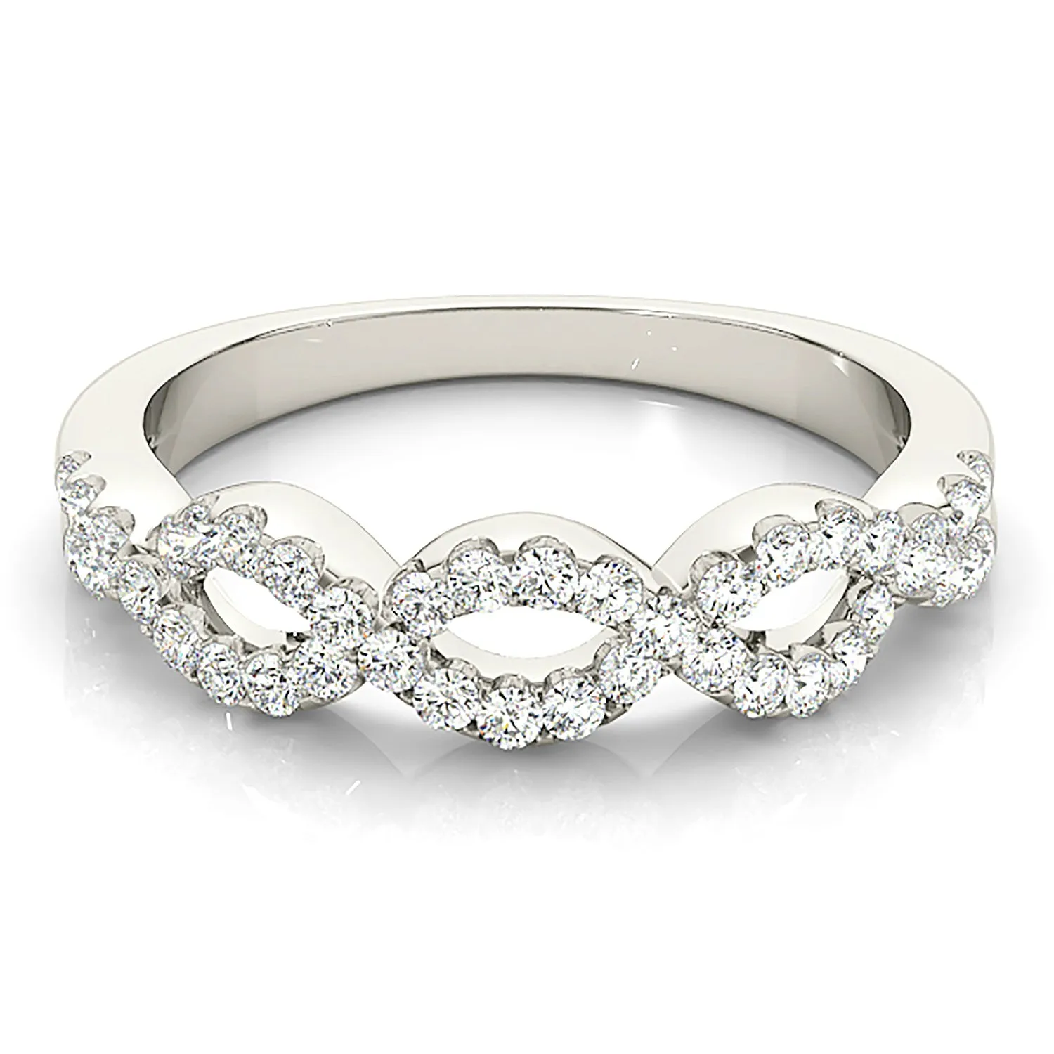 0.40 ct Round Diamond Open Twist Ring