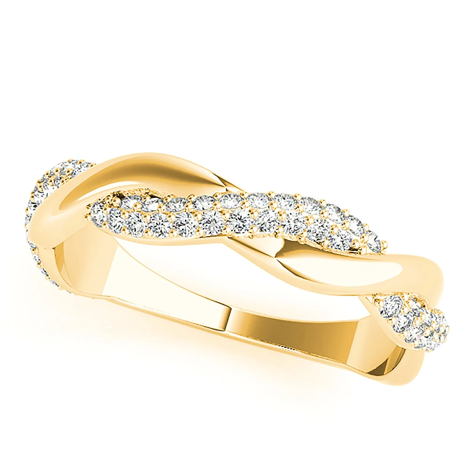 0.40 ctw Pave Set Round Diamond Infinity Wedding Band