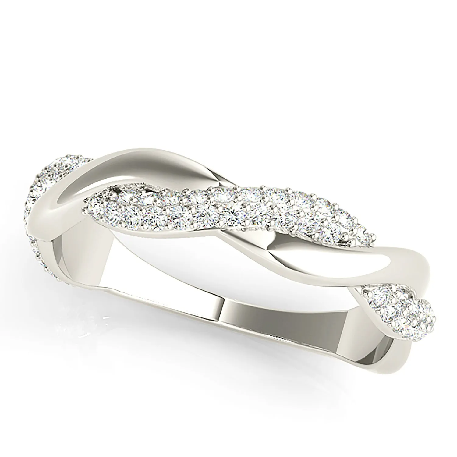 0.40 ctw Pave Set Round Diamond Infinity Wedding Band