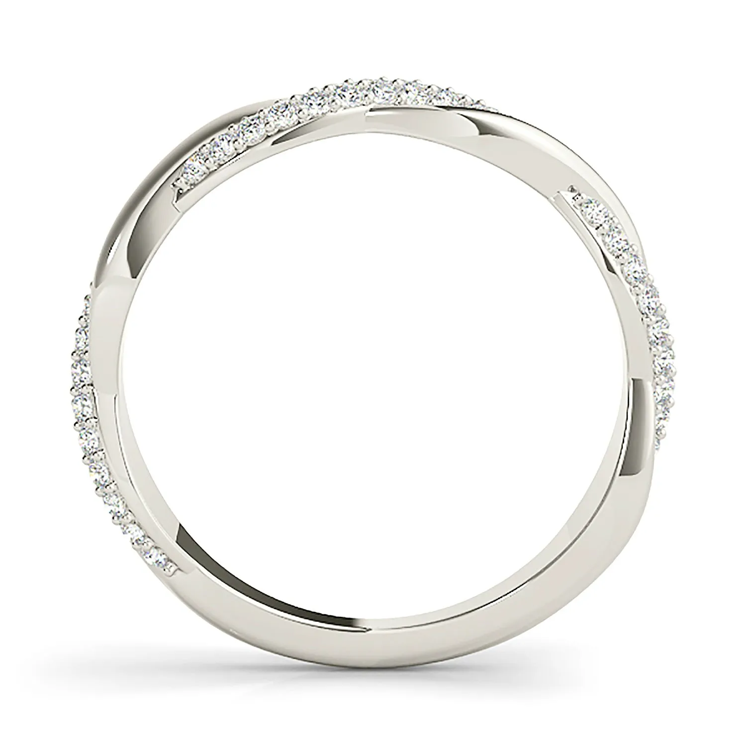 0.40 ctw Pave Set Round Diamond Infinity Wedding Band