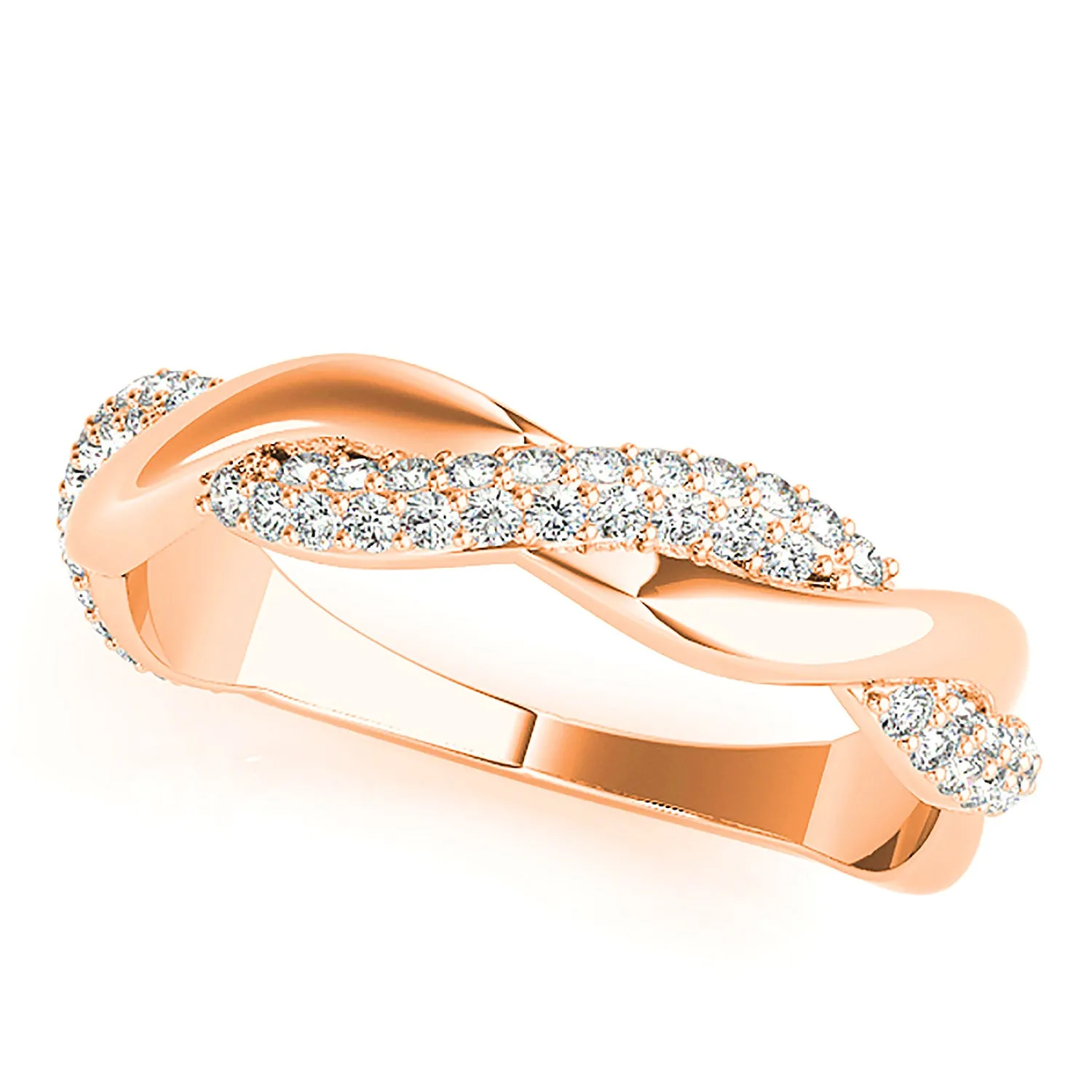 0.40 ctw Pave Set Round Diamond Infinity Wedding Band