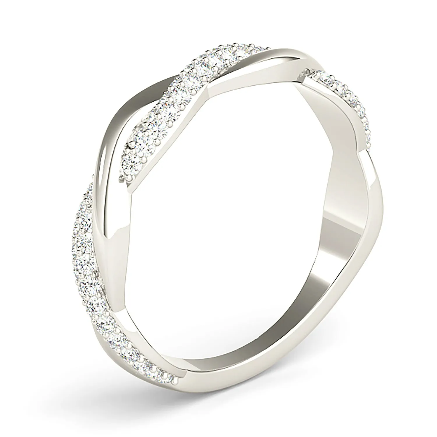 0.40 ctw Pave Set Round Diamond Infinity Wedding Band