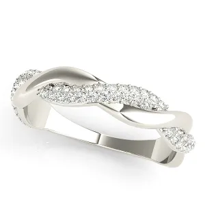 0.40 ctw Pave Set Round Diamond Infinity Wedding Band