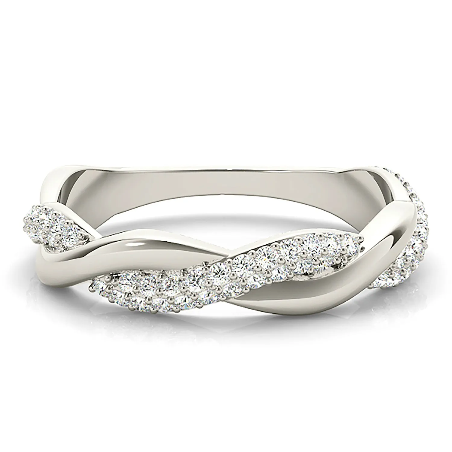 0.40 ctw Pave Set Round Diamond Infinity Wedding Band