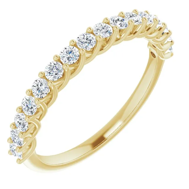 0.50 ct. Round Cut Diamond Trellis Setting Wedding Band