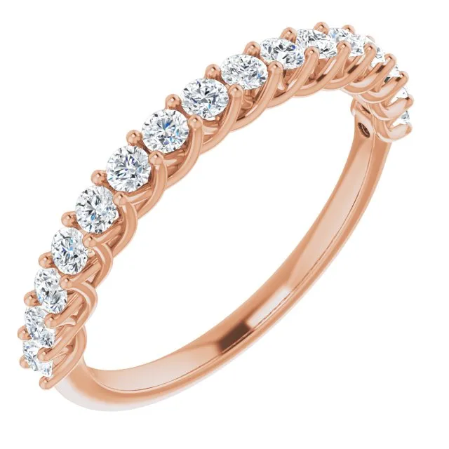 0.50 ct. Round Cut Diamond Trellis Setting Wedding Band