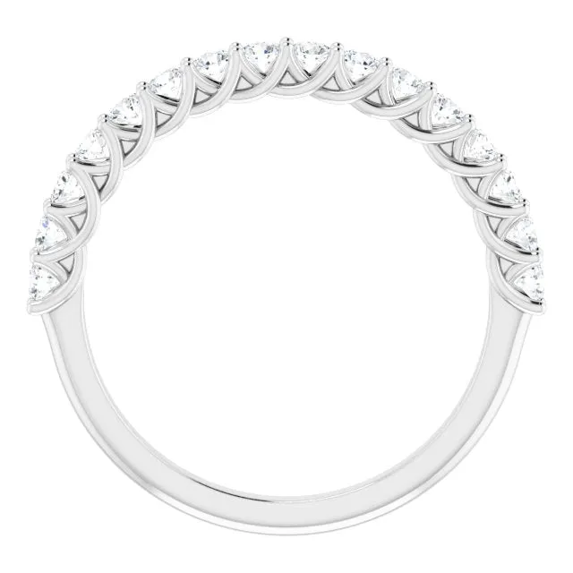 0.50 ct. Round Cut Diamond Trellis Setting Wedding Band