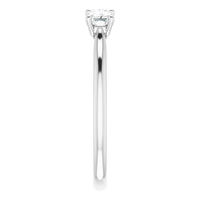 0.54 ct. Princess Cut Diamond 3 Stone Wedding Band