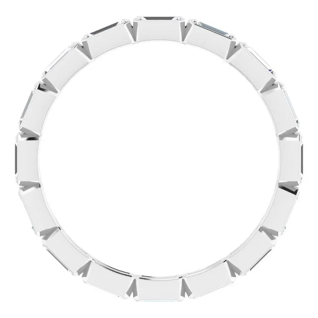 0.88 ct. Bezel Set Baguette Diamond Eternity Band