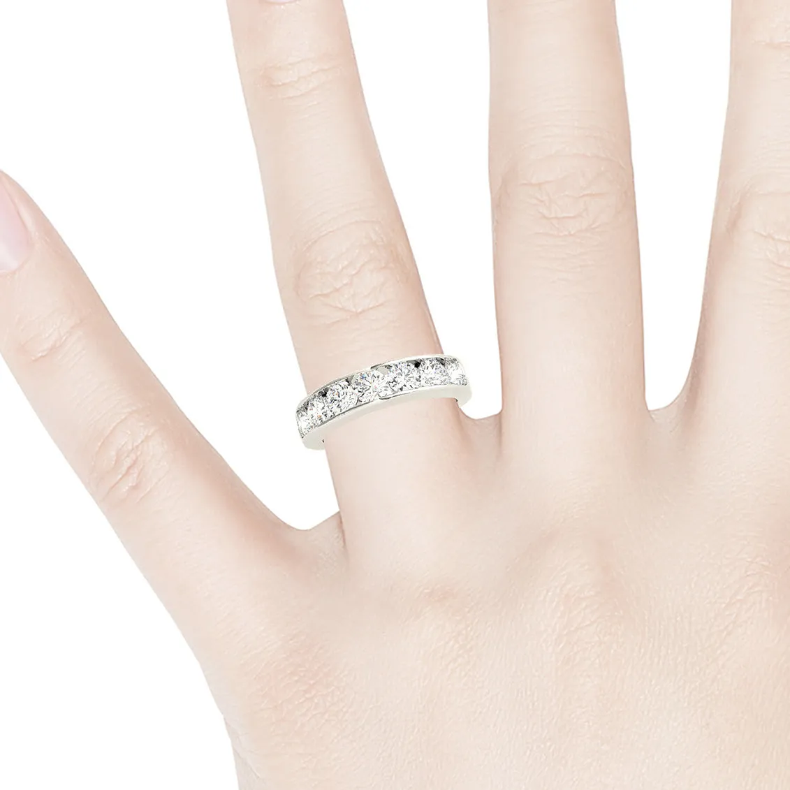 1.00 ctw. Channel Set Round Diamond Wedding Band