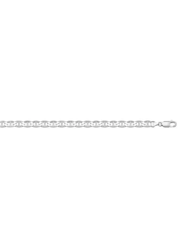 10k, 14k White Gold Flat Anchor 3.5 mm Italian Chain