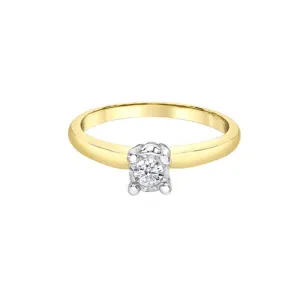 10K Yellow Gold 0.13CT Diamond Solitaire Promise Ring