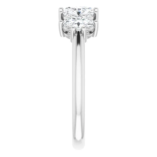 1.25 ct. Oval Diamond Wedding Band 5 Stone Anniversary Ring