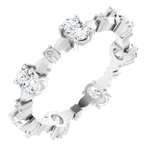 1.33 ct. Oval & Round Diamond Eternity Band