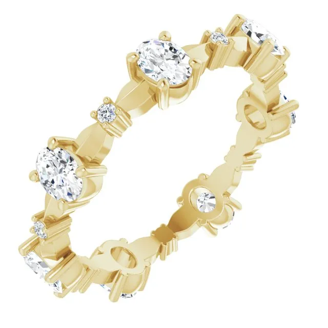 1.33 ct. Oval & Round Diamond Eternity Band
