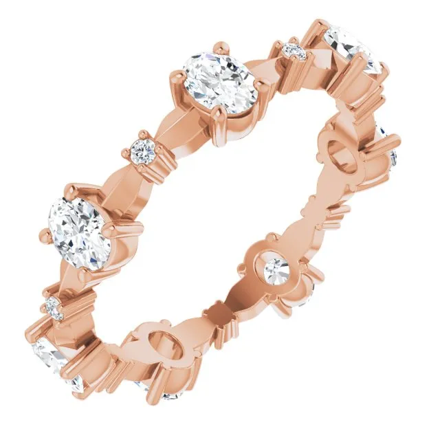 1.33 ct. Oval & Round Diamond Eternity Band