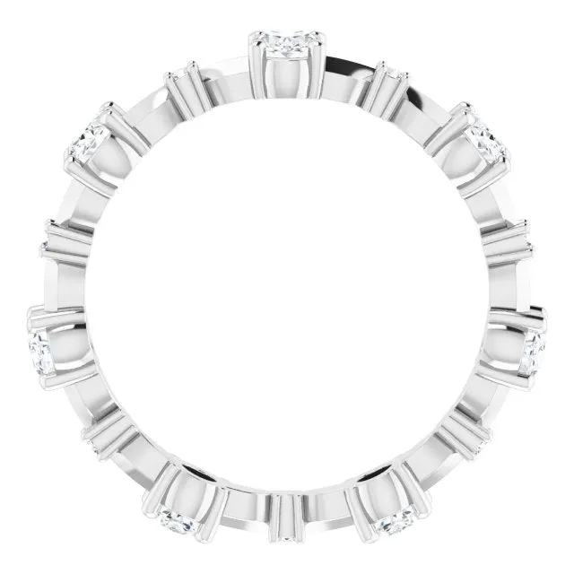 1.33 ct. Oval & Round Diamond Eternity Band