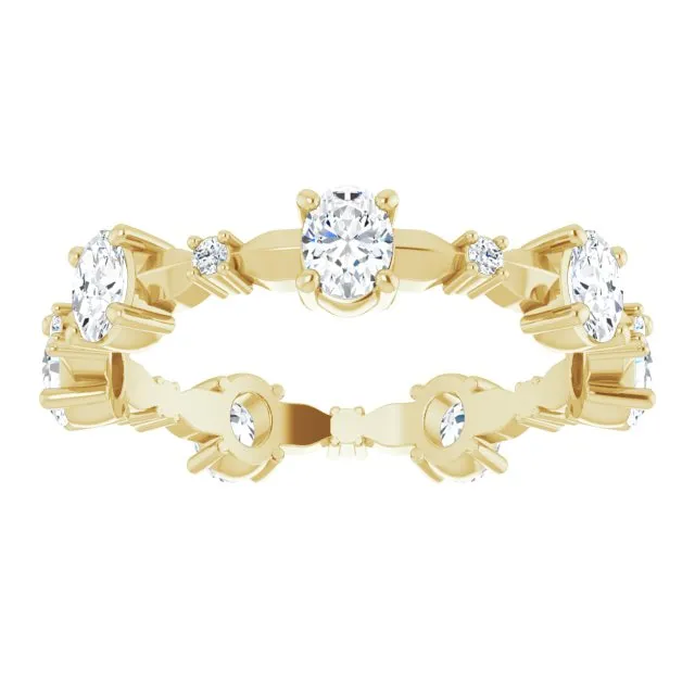 1.33 ct. Oval & Round Diamond Eternity Band