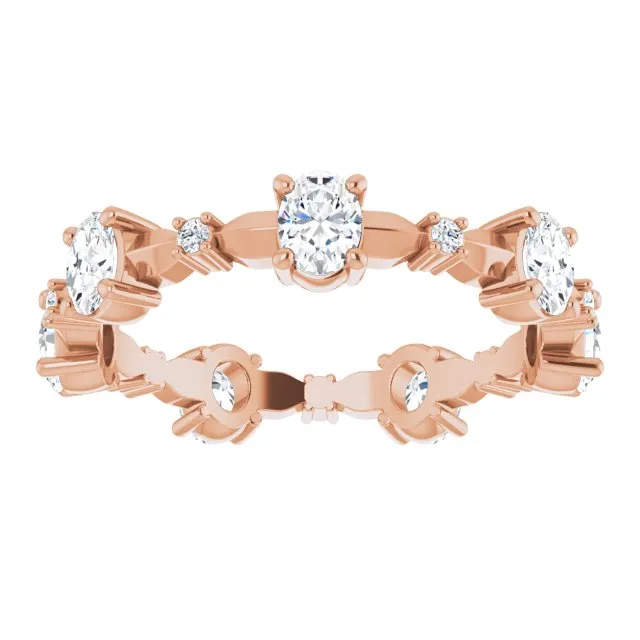 1.33 ct. Oval & Round Diamond Eternity Band