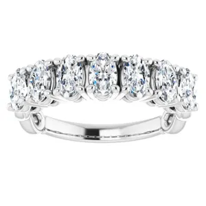 1.47 ct. Oval Cut Diamond Wedding Band 7 Stone Infinity Ring