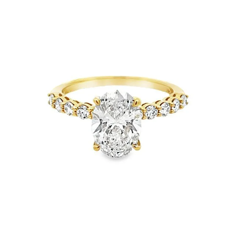 14K Yellow Gold 2.53TDW Lab Grown Diamond Engagement Ring