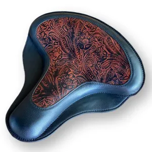 17x16" Spring Solo Tractor Seat Harley Touring Indian Chief Ant Brown Tooled MRC