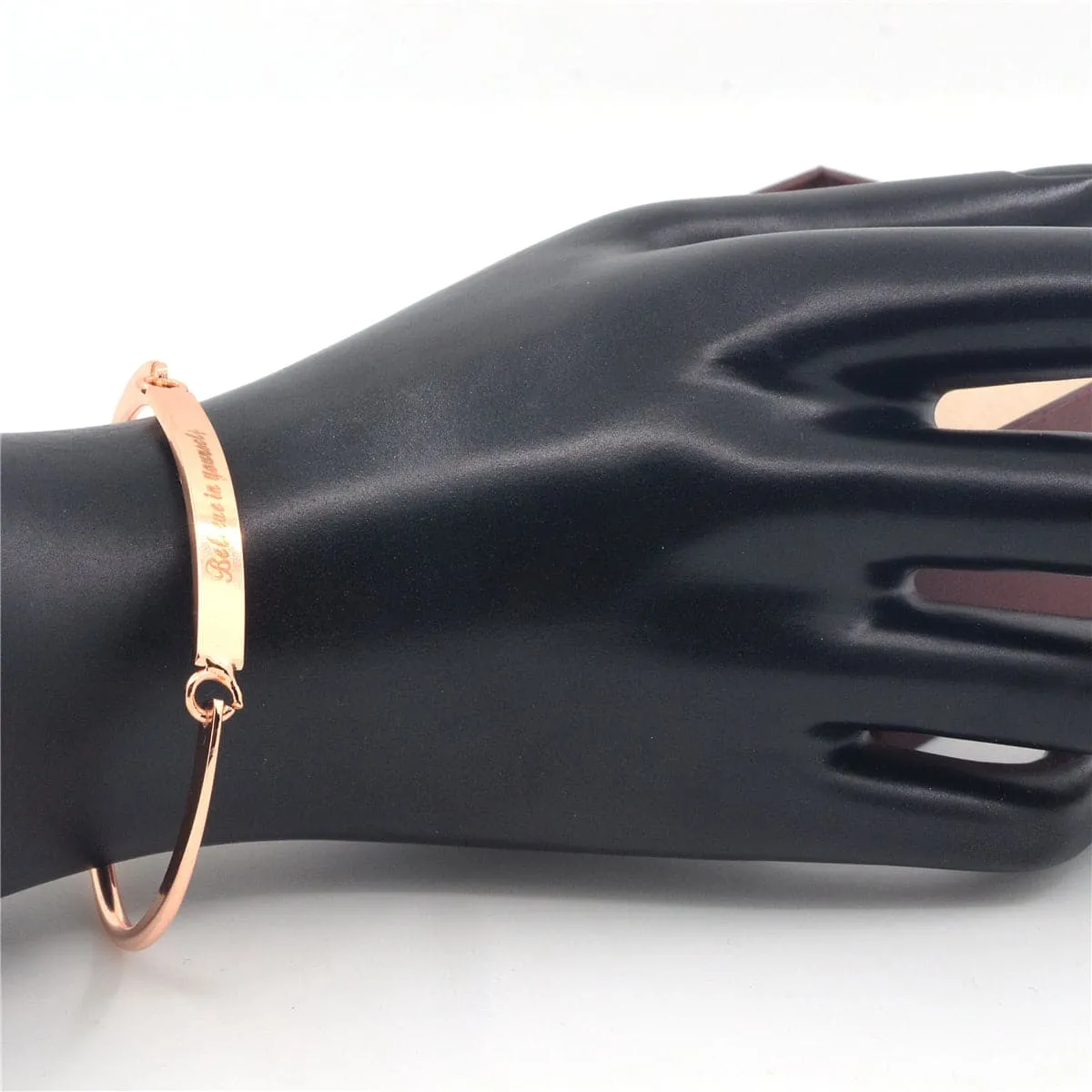 18K Rose Gold-Plated 'Believe In Yourself' Bangle