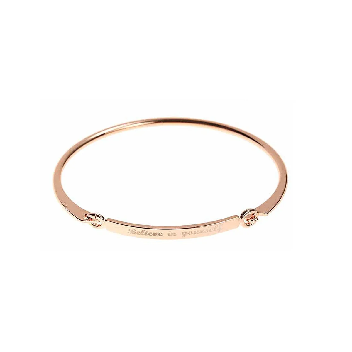 18K Rose Gold-Plated 'Believe In Yourself' Bangle