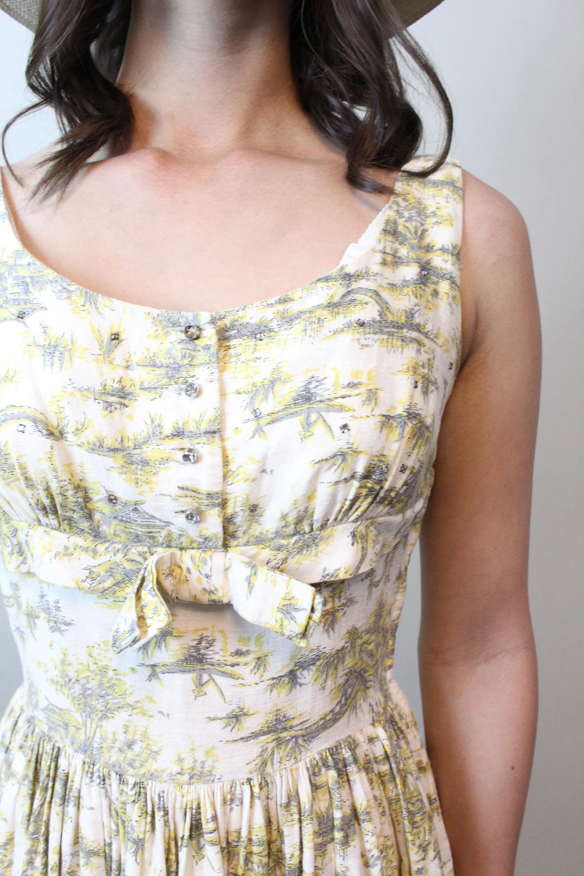 1950s TEENA PAIGE novelty print dress xs | new spring