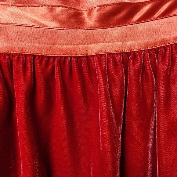 1970's Vintage Gunne Sax By Jessica McClintock  Red Velvet - Size 7