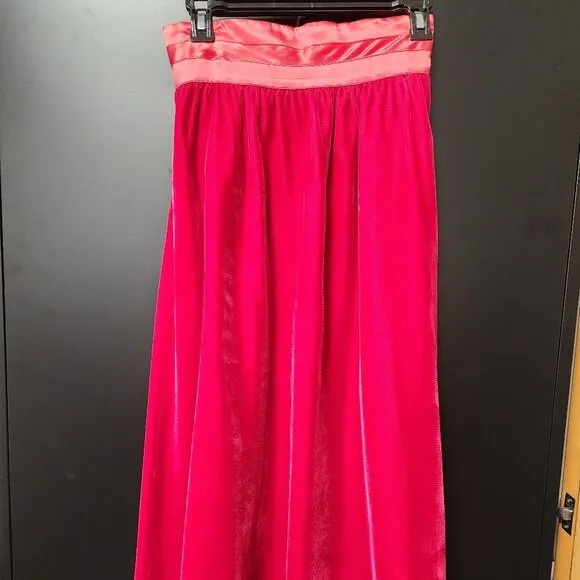 1970's Vintage Gunne Sax By Jessica McClintock  Red Velvet - Size 7