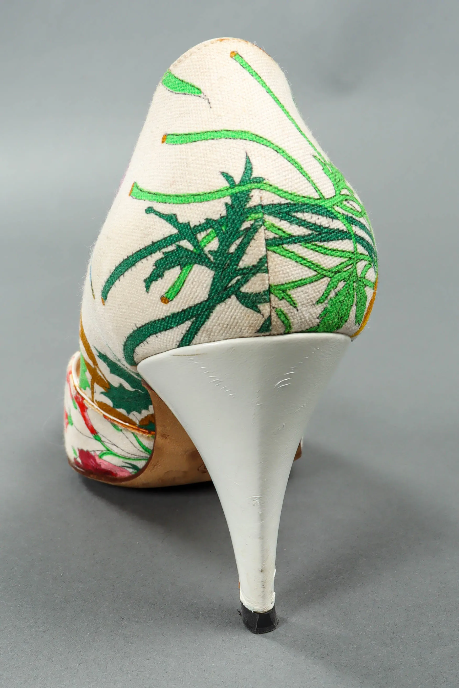 1980s Flora White Heels