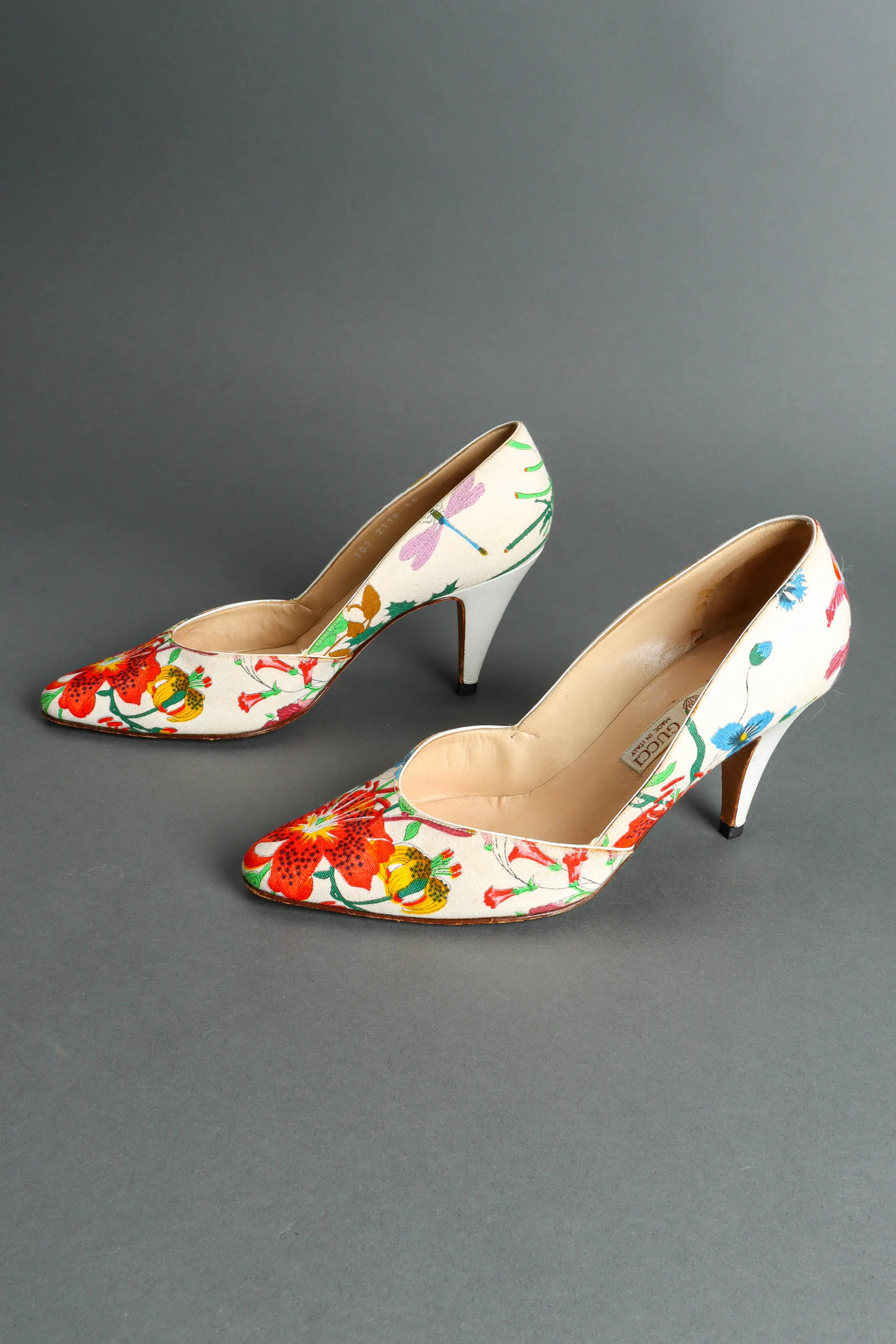 1980s Flora White Heels