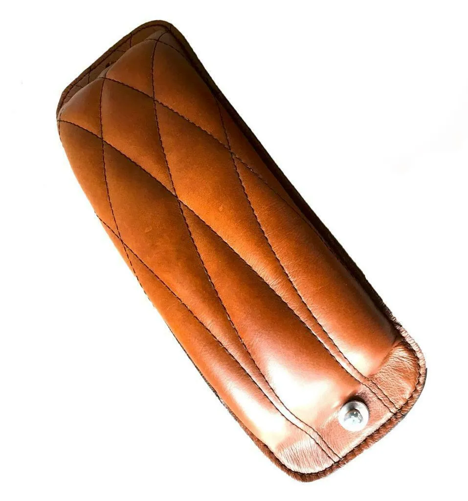 2000-2017 Softail Harley Passenger P-Pad Chopper Tan Falling Diamond Leather