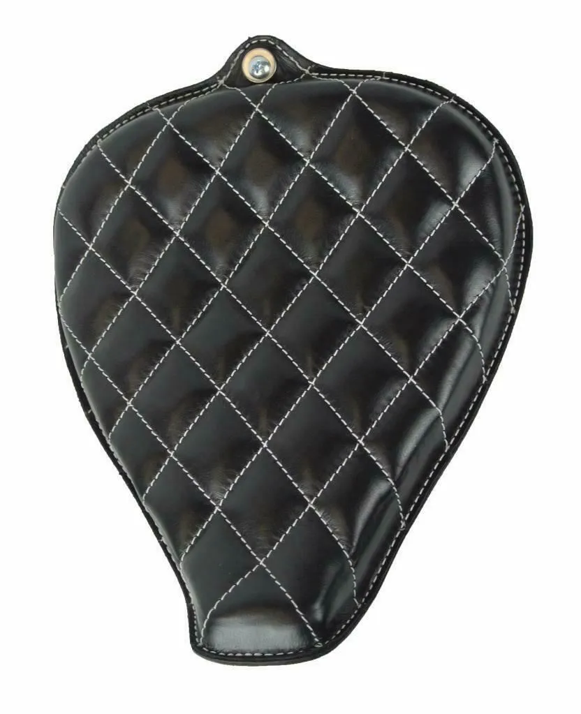 2004-2006 Sportster Harley On Frame Leather Seat Black White Stitch All Models