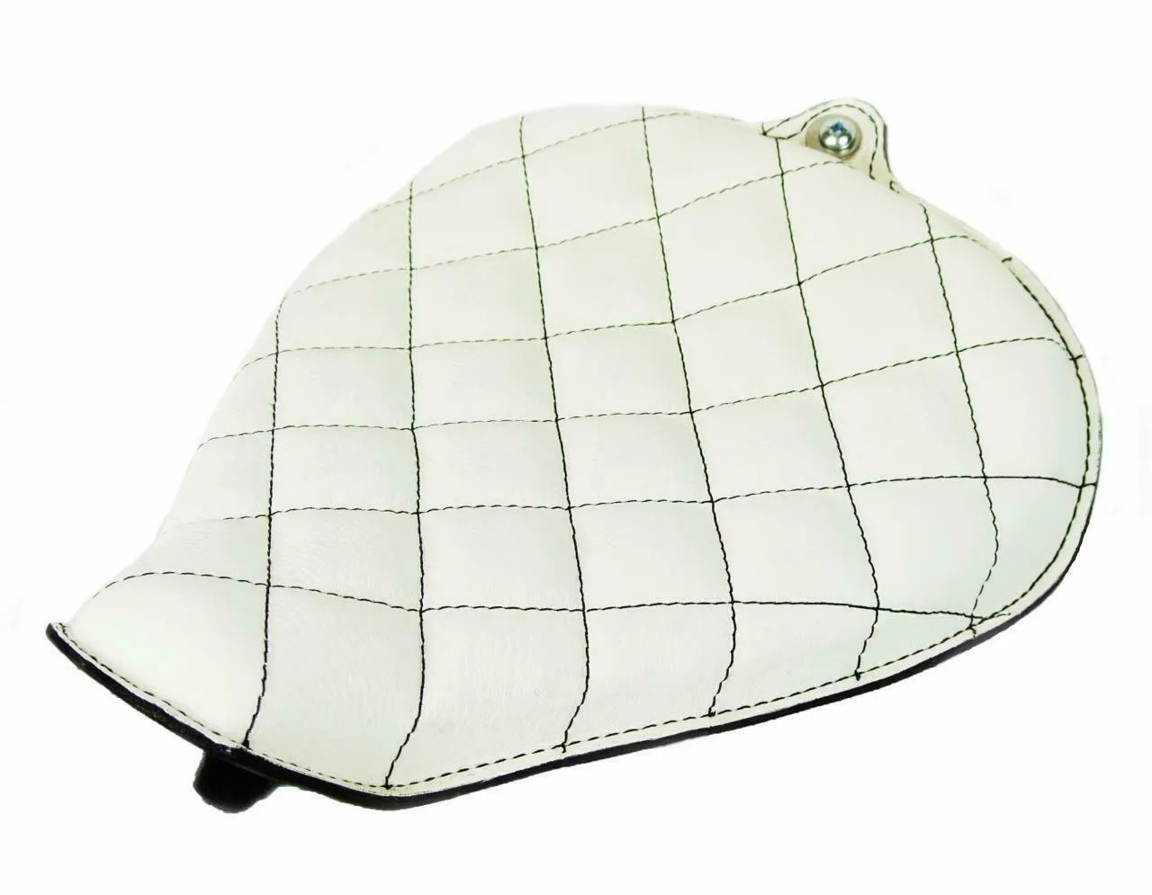 2010-20221Sportster Harley On Frame Leather Seat White Black Stitch All Models