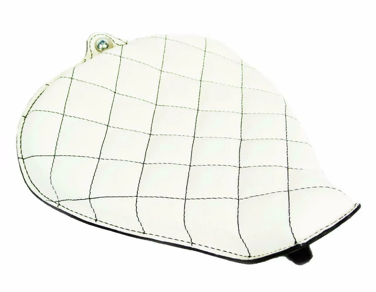 2010-20221Sportster Harley On Frame Leather Seat White Black Stitch All Models