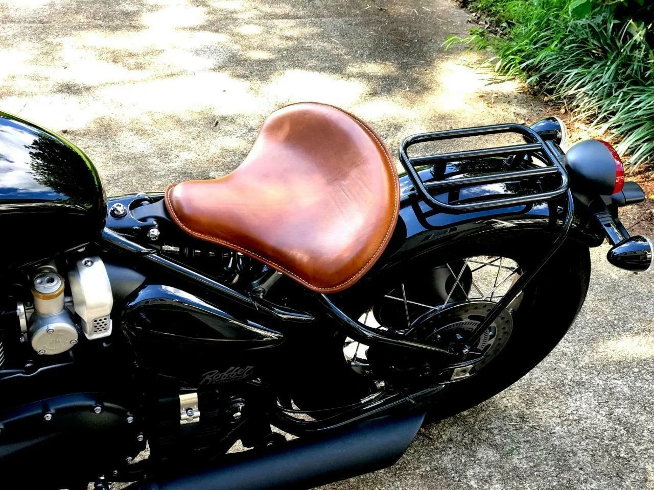 2017-2025 Triumph Seat Bobber Spring Tractor 15x14 Falling Diamond BDist Leather