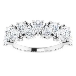 2.31 ct. Pear Cut Diamond Wedding Band