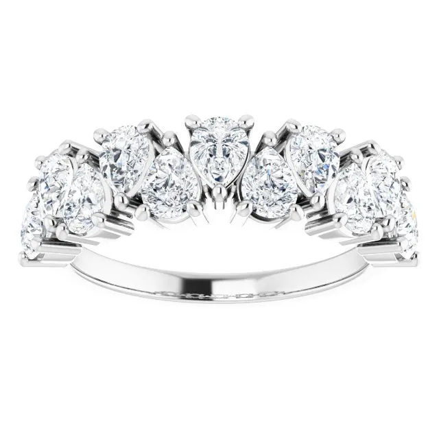 2.31 ct. Pear Cut Diamond Wedding Band