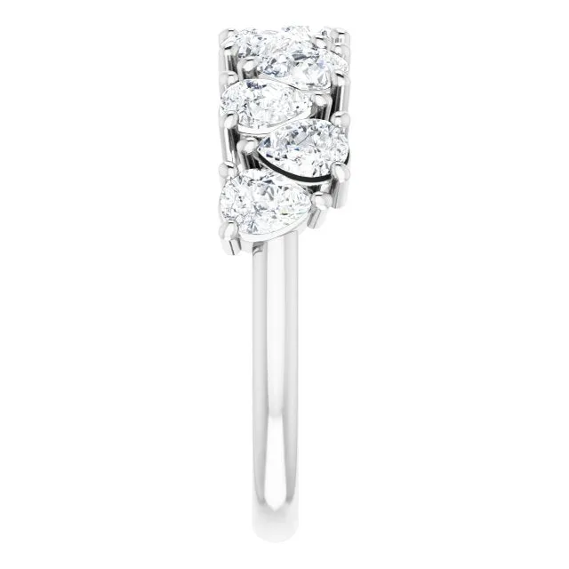 2.31 ct. Pear Cut Diamond Wedding Band